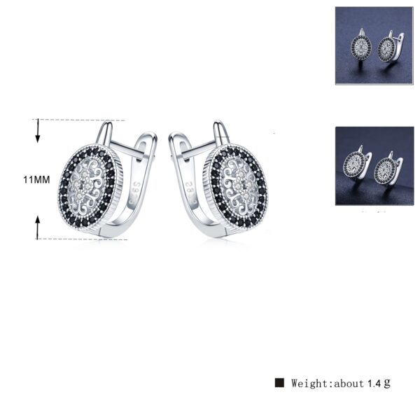 Fashion Creative Copper Plated Earrings Refined Rhinestone - Image 2