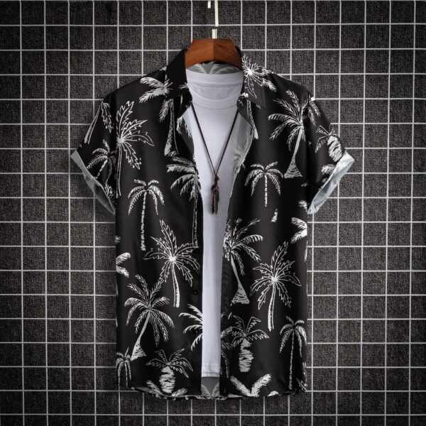 Hong Kong Style Street Digital Printing Men's Shirt - Image 5