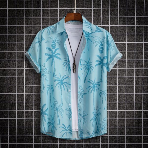 Hong Kong Style Street Digital Printing Men's Shirt - Image 2