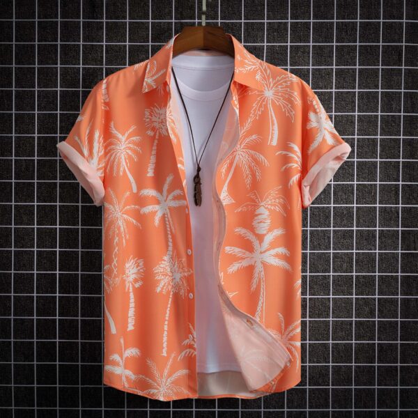 Hong Kong Style Street Digital Printing Men's Shirt - Image 3